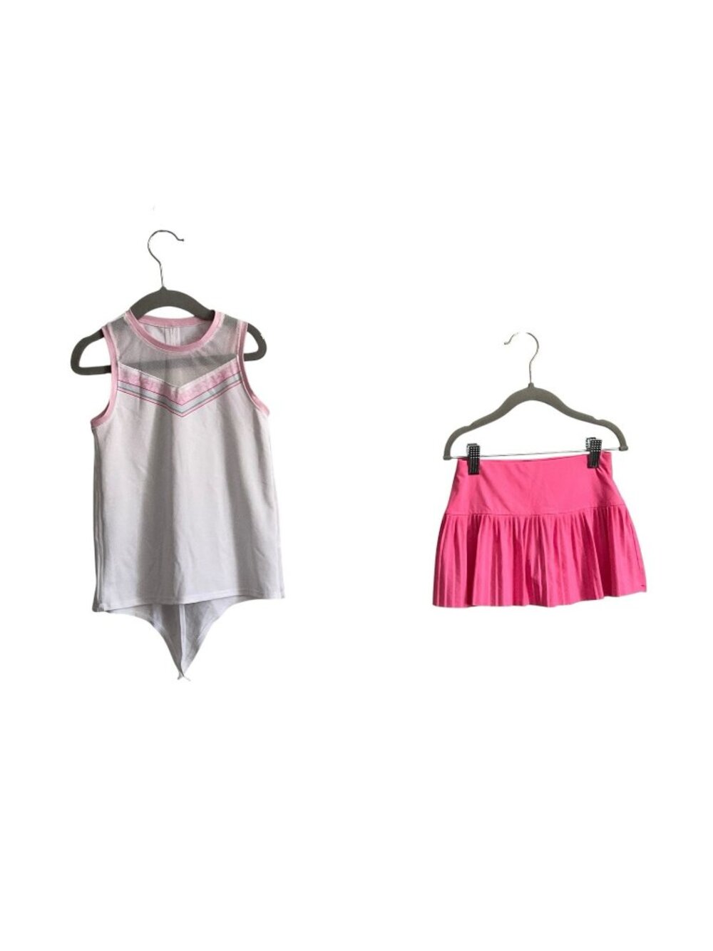 Lucky in Love Tank and Skort Set Girls Size XS (6) Pink Golf Tennis